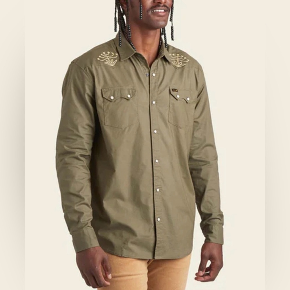 Howler Brothers Crosscut Deluxe Snapshirt - Ocahui Agave SzXL Excellent Cond